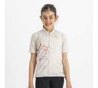 Sportful Checkmate Girl Jersey 8Y Peach/Blue Sky