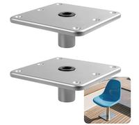 Sporthfish Pedestal para asiento de barco de 7 x 7 pulgadas, base de asiento de barco con enchufe de pin de 3/4 pulgadas para varios barcos, placa redonda Jon para pesca de crucero, pontón, cubierta