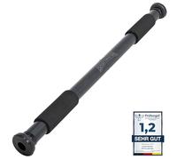 SPORTINATOR® Barra de dominadas para montar en el marco de la puerta para el gimnasio en casa. Longitud de 60 a 102 cm, compacta, segura y rápida, sin taladrar, soporta hasta 150 kg