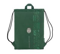 Sporting CP - Bolsa ligera de poliéster verde con cordón de sujeción - 44 x 33 cm, verde, Casual