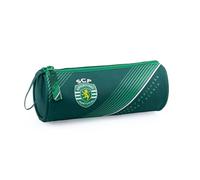 Sporting CP Estuche Redondo, Espacioso, Forrado y con Cremalleras Verdes