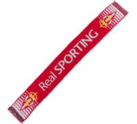 Sporting de Gijón - Bufanda Franjas Escudo Sporting Gijón 2025-2026, Unisex, Rojo
