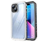 SPORTLINK Funda para iPhone Impermeable - 360 Antigolpes Militar IP68 Waterproof Carcasa Antipolvo Acuatica Agua con Pantalla/Camara Protección para iPhone 13 6.1", Negro/Transparente Mate