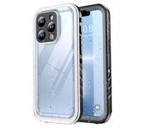 SPORTLINK Funda para iPhone Impermeable - 360 Antigolpes Militar IP68 Waterproof Carcasa Antipolvo Acuatica Agua con Pantalla/Camara Protección para iPhone 13 Pro MAX 6.7", Negro/Transparente Mate