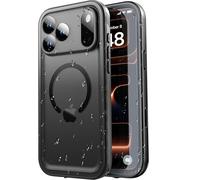 SPORTLINK Funda para iPhone Impermeable - 360 Antigolpes Militar IP68 Waterproof Carcasa Antipolvo Acuatica Agua con Pantalla/Camara Protección para iPhone 17 Pro MAX 6.9", Negro/Magnética