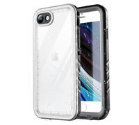 SPORTLINK Funda para iPhone Impermeable - 360 Antigolpes Militar IP68 Waterproof Carcasa Antipolvo Acuatica Agua con Pantalla/Camara Protección para iPhone SE3/SE2/7/8 4.7", Negro/Transparente Mate