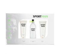SPORTMAN - Endgame Colonia 150 ml + Gel de Baño 75 ml + After Shave 75 ml, Estuche de Regalo Hombre, Eau de Toilette Masculina, Aroma Cítrico Amaderado, Fragancia Juvenil, Deportiva y Duradera