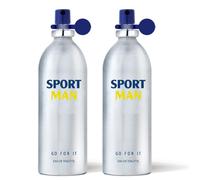 SPORTMAN - Go For It, Colonia Hombre, 2 x 150 ml, Pack 2, Perfume Formato Spray, Eau de Toilette Natural y Masculina, Aroma Cítrico, Fragancia Fresca, Deportiva y de Larga Duración