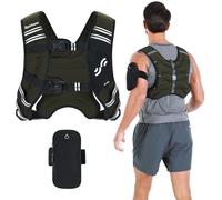Sportneer - Chaleco para entrenamiento de carrera (3,6 kg/5,4 kg/6,8 kg/9 kg/11 kg, chaleco de running con banda reflectante para entrenamiento, entrenamiento con fuerza física, entrenamiento de