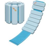 Sportneer Muñequeras de peso portátiles - Juego de 2 (0,5 kg y 1 kg cada uno) para hombre y mujer, juego de peso para yoga, danza, aeróbic, correr, caminar (azul haze)