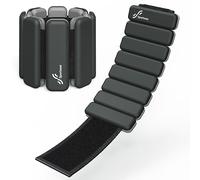 Sportneer Muñequeras de peso portátiles - Juego de 2 (0,5 kg y 1 kg cada uno) para hombre y mujer, juego de peso para yoga, danza, aeróbic, correr, caminar (noche polar negra)