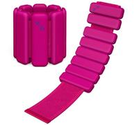 Sportneer Muñequeras de peso portátiles - Juego de 2 (0,5 kg y 1 kg cada uno) para hombre y mujer, juego de peso para yoga, danza, aeróbic, correr, caminar (peonía rosa)
