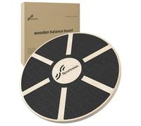Sportneer - Plataforma de equilibrio profesional de madera para ejercicio físico(Negro) 1PACK