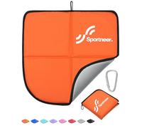 Sportneer Tapete plegable para senderismo, impermeable, de tela Oxford, para excursionistas, caminantes, camping, para actividades al aire libre, viajes, clima frío, color naranja