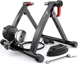 Sportneer Turbo Trainer - Entrenador de Bicicleta con 6 ajustes de Resistencia para Interior, Soporte magnético de Acero para Ejercicio de Bicicleta con Rueda de reducción de Ruido para Entrenador de