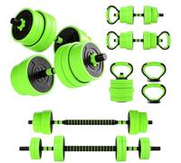 SPORTNOW 20kg/30kg Juego de Mancuernas Ajustables 6 en 1 Barra Fitness | Juego de Pesas como Barra, Mancuernas o Soporte para Flexiones, Equipo de Fitness para Hombres y Mujeres, Casa Gimnasio
