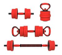 SPORTNOW 20kg/30kg Juego de Mancuernas Ajustables 6 en 1 Barra Fitness | Juego de Pesas como Barra, Mancuernas o Soporte para Flexiones, Equipo de Fitness para Hombres y Mujeres, Casa Gimnasio