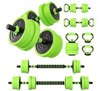 SPORTNOW 20kg/30kg Juego de Mancuernas Ajustables 6 en 1 Barra Fitness | Juego de Pesas como Barra, Mancuernas o Soporte para Flexiones, Equipo de Fitness para Hombres y Mujeres, Casa Gimnasio