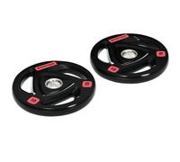 SPORTNOW 2x5kg/15kg Discos Pesas Olímpicos Agujero Ø50 mm Triple | Hierro Fundido, Recubierta de Goma, 2 Placas, para Mancuernas y Barras, Entrenamiento en Casa, Gimnasio