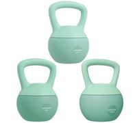 SPORTNOW 3 Pesas Rusas 6/8/10 kg Kettlebell Relleno de Arena Metálica y Mango Antideslizante para Entrenamiento en Casa Verde Aosom España