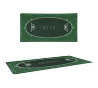 SPORTNOW Alfombrilla de póquer Profesional Texas Hold'em de 120 x 60 cm, Resistente al Agua, para 6 Jugadores, Mesa de póquer, de Goma, con Bolsa de Transporte de Superficie de Fieltro, Color Verde