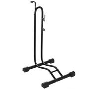 SPORTNOW Aparcamiento para Bicicletas Vertical y Horizontal con Ganchos Ajustables para Bicicletas de 6-28 Pulgadas y 700 C Negro Aosom España