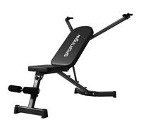 SPORTNOW Banco Ajustable con Bandas de Resistencia Plegable Inclinado/Declinado/Plano 75x45 cm Negro Aosom España