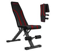 Sportnow banco de pesas ajustable banco de musculación plegable banco de abdominales para entrenamiento de cuerpo completo en hogar gimnasio negro 82 cm