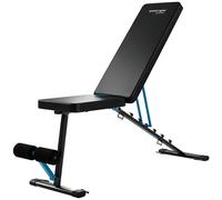 SPORTNOW Banco de Pesas Plegable Ajustable para Gimnasio en Casa Capacidad 300 kg 7 Posiciones Respaldo Negro Aosom España