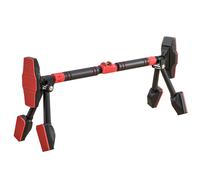 SPORTNOW Barra de dominadas ajustable de 79 a 98 cm, barra de puerta con nivel integrado, estructura triangular, hasta 225 kg, negro