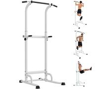 SPORTNOW Barra de Dominadas Altura Regulable 176,5-227 cm, Carga 120 kg | Estación de Fondos Resistente para Gimnasio en Casa, Máquina Dominadas Multifuncional, Entrenamiento de Fuerza