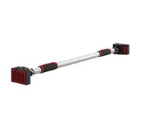 SPORTNOW Barra de Dominadas para Puerta Barra para Hacer Dominadas Ajustable de 95 cm a 123 cm Carga 200 kg para Ejercicio y Entrenamiento en Casa Gimnasio Negro y Rojo