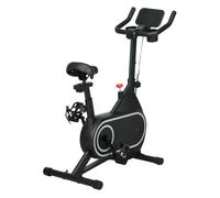 Sportnow Bicicleta Estática Con Ruedas Asiento Y Manillar Ajustables Negro