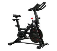 Sportnow bicicleta estática en casa con resistencia magnética, app bluetooth, bici estática silenciosa con pantalla lcd, volante, asiento y manillar ajustables, ruedas, soporte teléfono, portabotellas