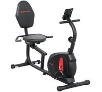 SPORTNOW Bicicleta Estática en Casa Silenciosa con Resistencia Magnética Ajustable y Pantalla LCD 103-139x61x100,5 cm Negro
