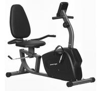 SPORTNOW Bicicleta Estática Reclinada para Casa 8 Niveles Magnéticos, Medición de Pulso, Asiento Ajustable Negro Aosom España