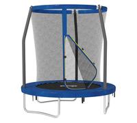 Sportnow cama elástica infantil ø183 cm, trampolín para niños de +6 años con red de seguridad, barras acolchadas, funda de seguridad y marco de acero, para interior y exterior