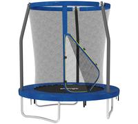 SPORTNOW Cama Elástica Infantil Trampolín para Niños +6 Años con Red de Seguridad Ø183x200 cm Azul