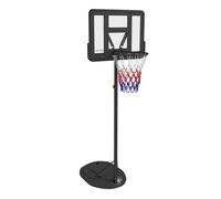 Sportnow canasta de baloncesto con altura ajustable 216-277 cm aro de baloncesto para exterior con ruedas y base rellenable para adolescentes y adultos negro