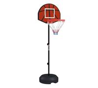 Sportnow canasta de baloncesto con diana magnética y dardos aro de baloncesto con altura ajustable 129-179 cm base rellenable para interior negro 179 cm