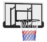 SPORTNOW Canasta de Baloncesto con Tablero para Exterior e Interior, Tablero de Baloncesto con aro de Acero de Ø45 cm y Red, montado en la Pared, Tablero de Baloncesto para Adultos, Negro