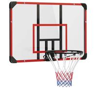 SPORTNOW Canasta de Baloncesto con Tablero Trasero para jóvenes y Adultos | Canasta de baloncesto para exteriores, diámetro de 45 cm, cesta de acero y red, montaje en pared, tabla de baloncesto