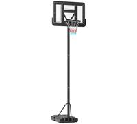 SPORTNOW Canasta de Baloncesto de Exterior 2 en 1 con Altura Ajustable Negro Negro