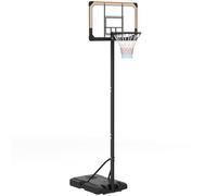 SPORTNOW Canasta de Baloncesto de Exterior con Altura Ajustable 182-213 cm Aro con Soporte Canasta de Baloncesto con Ruedas Base Rellenable para Interior y Exterior Negro