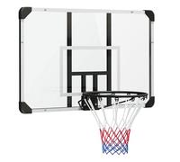 SPORTNOW Canasta de Baloncesto de Pared 113x61x73 cm | Tablero de Baloncesto con Red, Marco de Acero, para Interior y Exterior