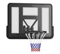 SPORTNOW Canasta de Baloncesto de Pared Exterior 110x75 cm Negro | Tablero, Panel Irrompible, Red Resistente a Desgarros, para Adultos y Niños, Uso Interior y Exterior
