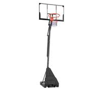 SPORTNOW Canasta de Baloncesto Exterior, Altura Ajustable 245-305 cm, Canasta de Baloncesto Portátil con Ruedas, Base Rellenable, Tablero Irrompible y Sistema de Retorno para Adultos y Adolescentes