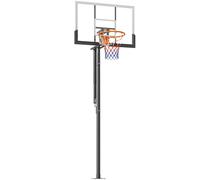 SPORTNOW Canasta de Baloncesto Exterior Altura Ajustable de 230-305 cm con Soporte Tablero Irrompible 120 cm Aro Ø48 cm Negro