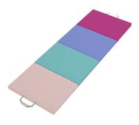 SPORTNOW Colchoneta Gimnasia Plegable de 2 Pulgadas de Grosor con Asas de Transporte y Bolsa para Yoga Aeróbic Multicolor