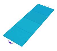 SPORTNOW Colchoneta Gimnasia Plegable de 2 Pulgadas de Grosor con Asas de Transporte y Bolsa para Yoga Aeróbic Azul